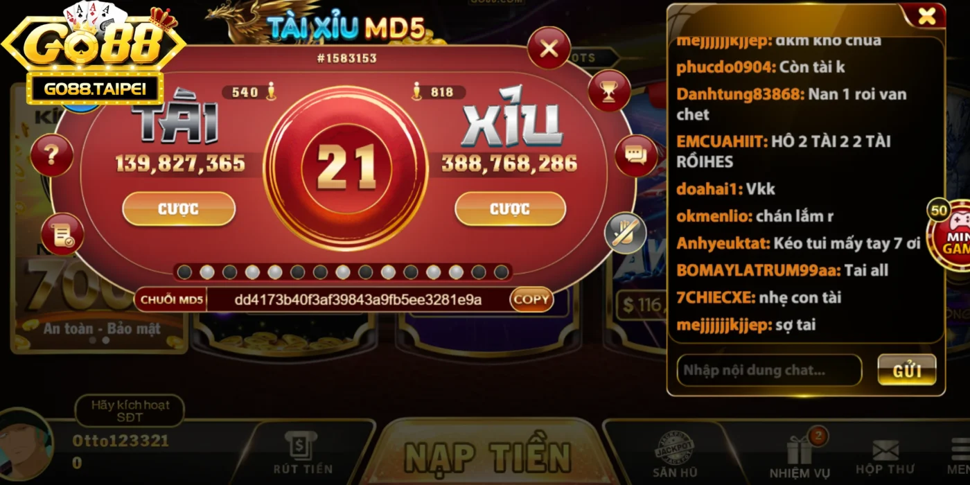 Đôi nét về game bài siêu hot tài xỉu MD5