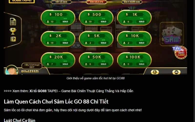 Game bài trên nền tảng GO88 cực kì cuốn hút